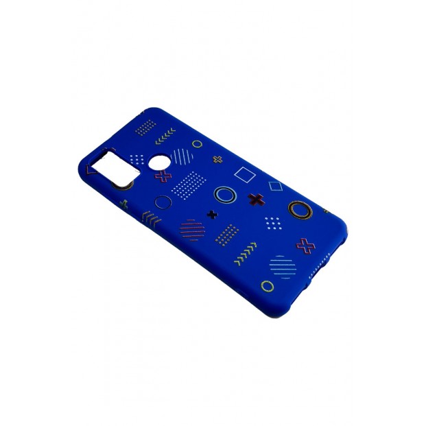 Tcl 20E Kılıf Mavi Matematiksel Sembol Desenli Telefon Kapağı Tam Koruma
