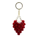 Kırmızı Renk İnci Detaylı Organik Amigurumi el yapımı ana ürün çekimi