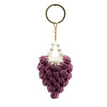 Mor Renk Organik Amigurumi Anahtarlık el yapımı genel görünüm