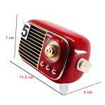 Nostaljik Radyo No 5 Kırmızı ölçüleri Görünüm