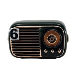 Nostaljik Radyo No 6 zengin yeşil renkli ön görünüm