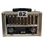 Nostaljik Radyo No 82 Metalik Gümüş Izgara Yapısı Ön Görünüş