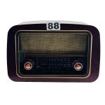 Nostaljik Radyo No 88 Koyu Maun Deseni Ön Görünüş