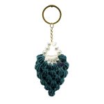 Petrol rengi organik amigurumi anahtarlık genel ürün fotoğrafı