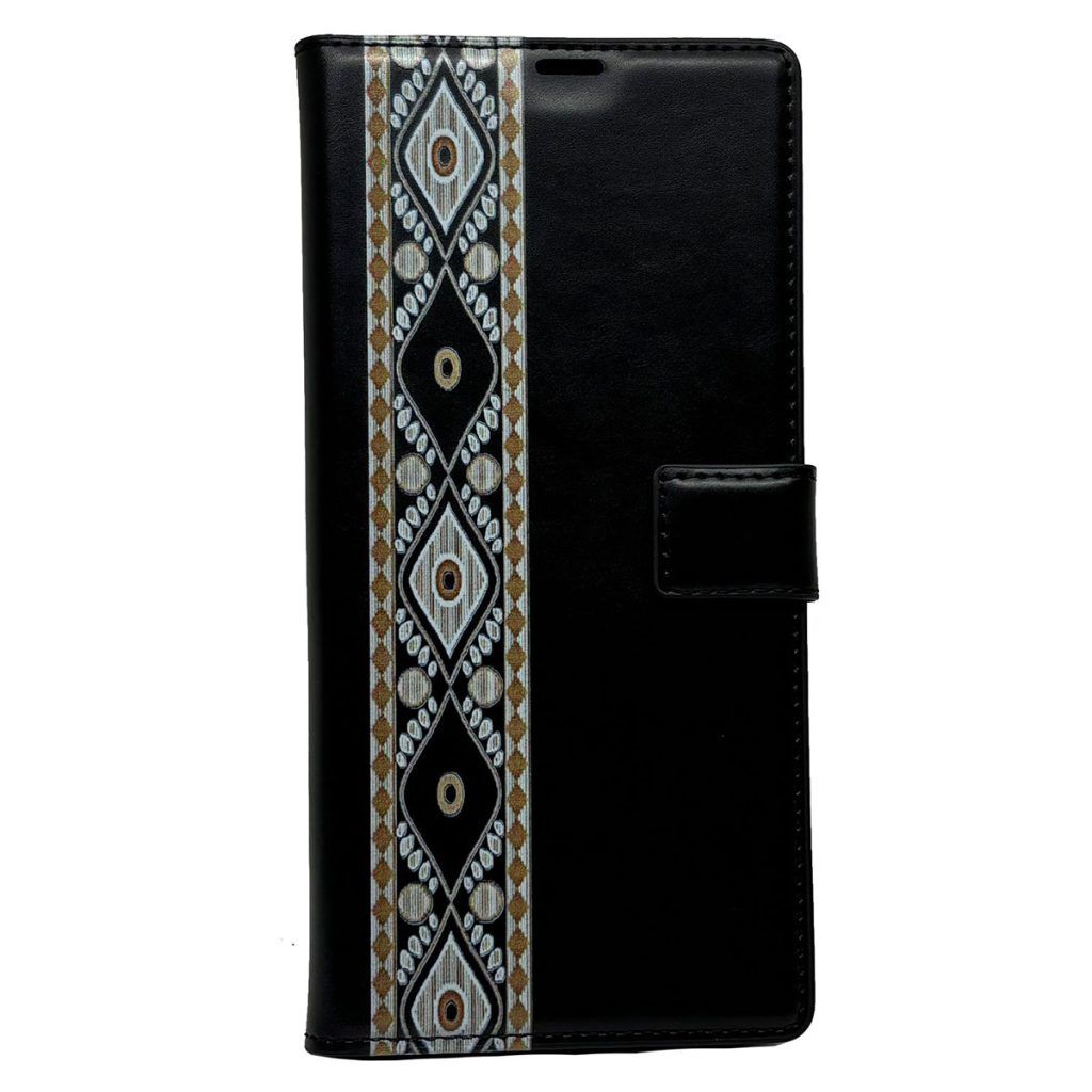 Samsung Galaxy A14 kapaklı cüzdanlı kılıf kapalı konumda profesyonel ön yüz görünümü