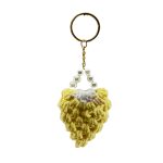 Sarı Renk Organik Amigurumi Anahtarlık el yapımı genel çekim