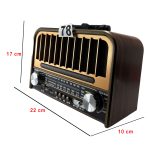 Bluetooth Modunda Çalışan Işıklı Nostaljik Radyo 78 ölçüleri