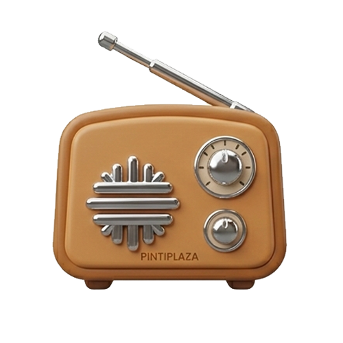 PintiPlaza Nostaljik Radyo Kategori İkonu - Krem Rengi Bluetooth Müzik Çalar