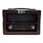 Radyo 92 Ceviz Desenli Siyah Çerçeveli Ön Görünüm