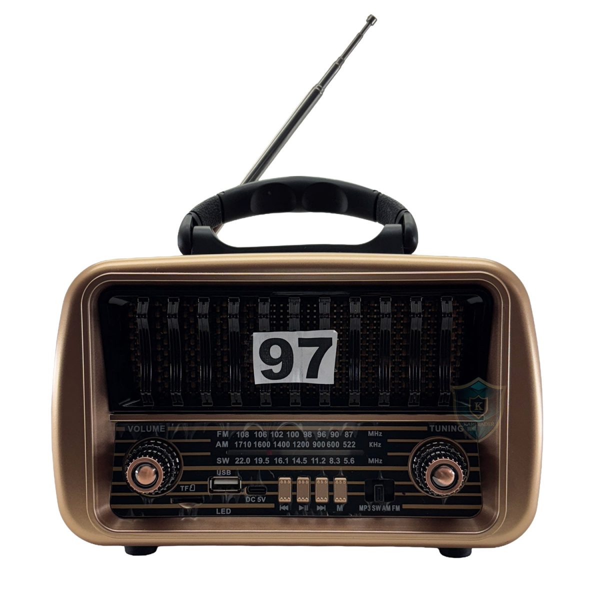 Radyo 97 Ahşap Desenli Izgara Yapılı Ön Görünüm