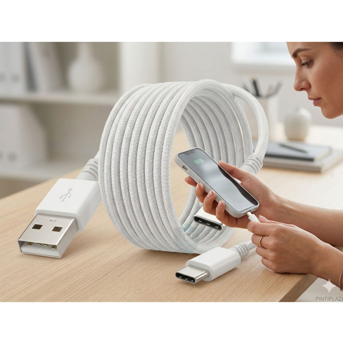 Type-C Hızlı Şarj Kablosu Güçlendirilmiş Metal Başlık
