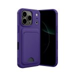 Apple iPhone 17 Pro Kelvin Kartvizitli Silikon - Derin Mor