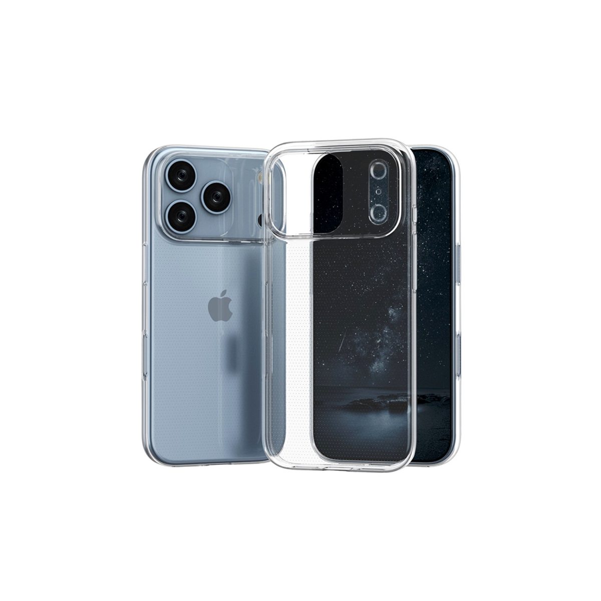 Apple iPhone 17 Pro Lüx Şeffaf Silikon - Şeffaf - Görsel 4