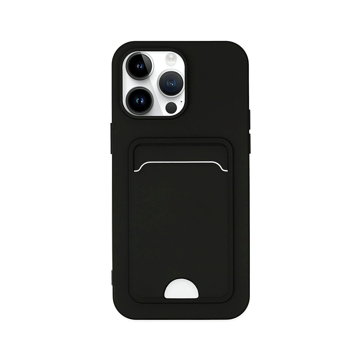 Apple iPhone 14 Pro Kılıf Kelvin Kartvizitli Silikon - Koyu Yeşil - Görsel 6