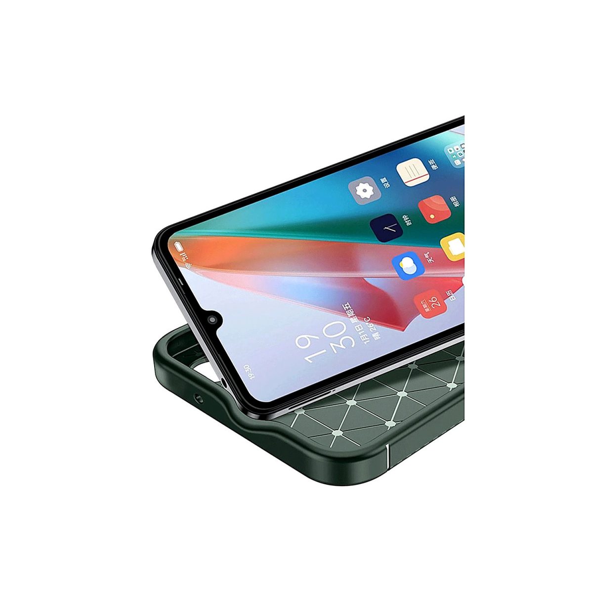 Oppo A60 Kılıf Auto Focus Karbon Kapak - Gri - Görsel 6