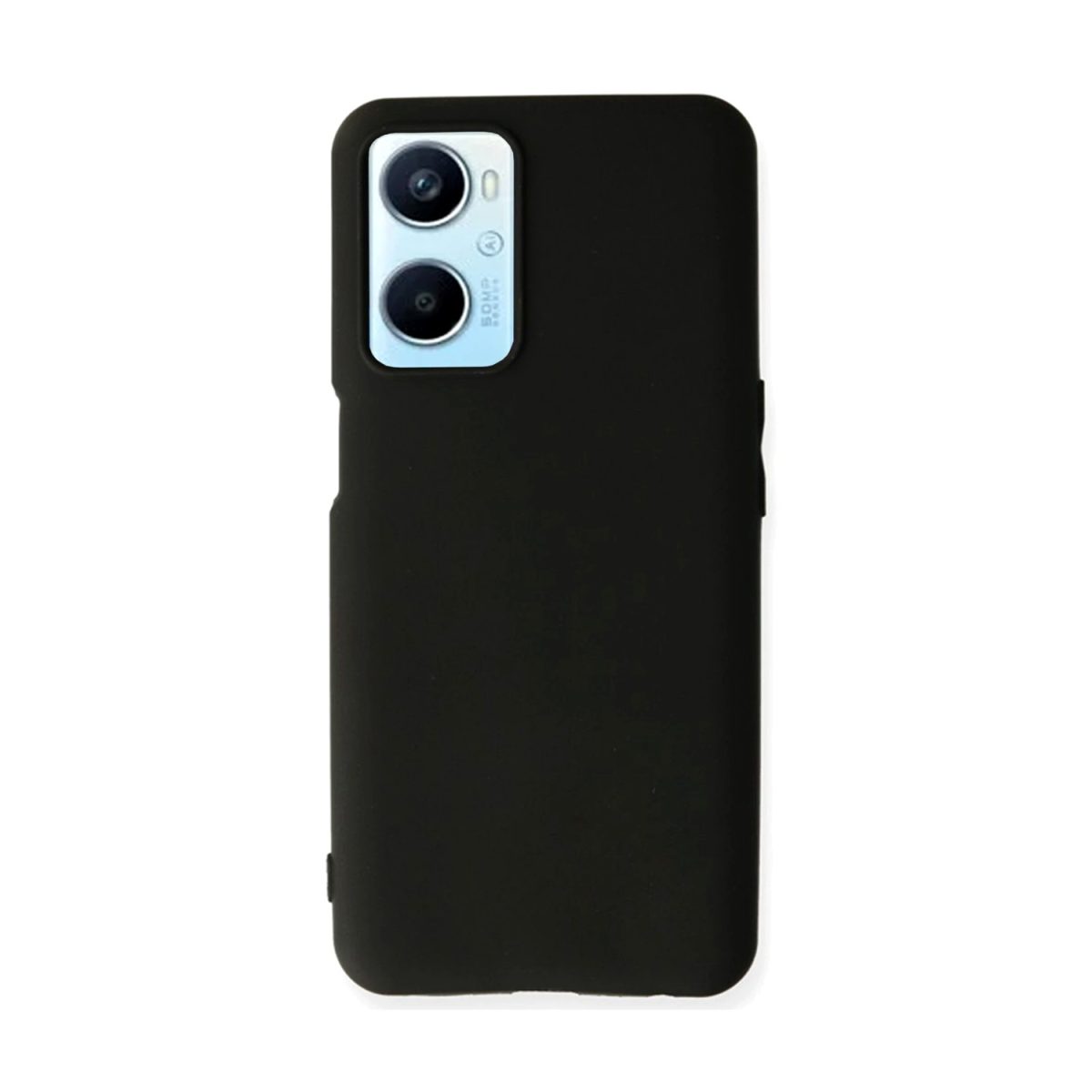 Oppo A96 rubber siyah silikon kılıf kamera korumalı yumuşak esnek kapak