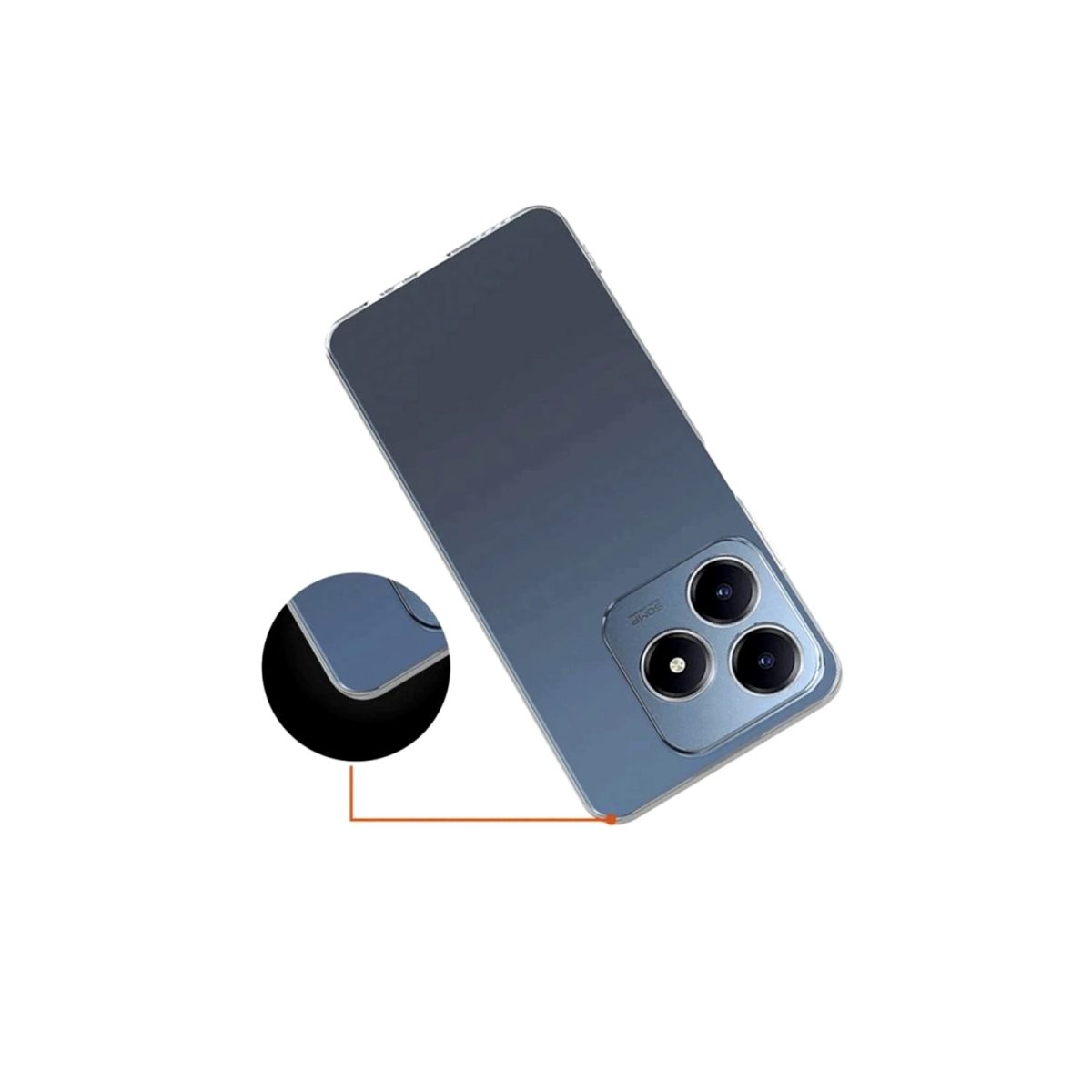 Realme C61 Kılıf Lüx Şeffaf Silikon - Görsel 3