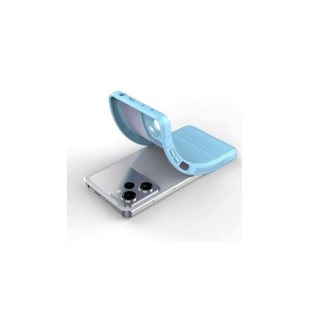 Xiaomi Poco X5 5G Kılıf Optimum Silikon - Sky Blue - Görsel 4