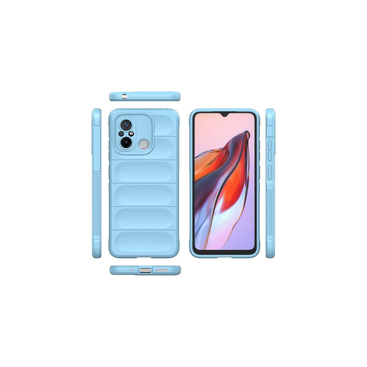 Xiaomi Redmi 12C Kılıf Optimum Silikon - Sky Blue - Görsel 2