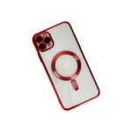 Apple iPhone 11 Pro Max Kılıf Kross Magneticsafe Kapak - Kırmızı - Görsel 3