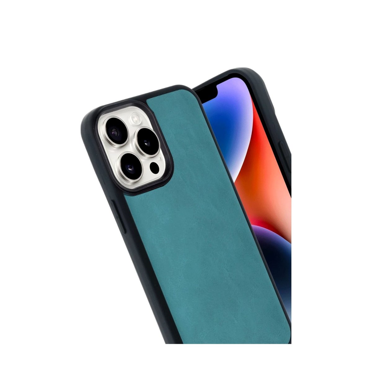 Apple iPhone 14 Pro Max Kılıf Aras Deri Kapak - Açık Yeşil - Görsel 2