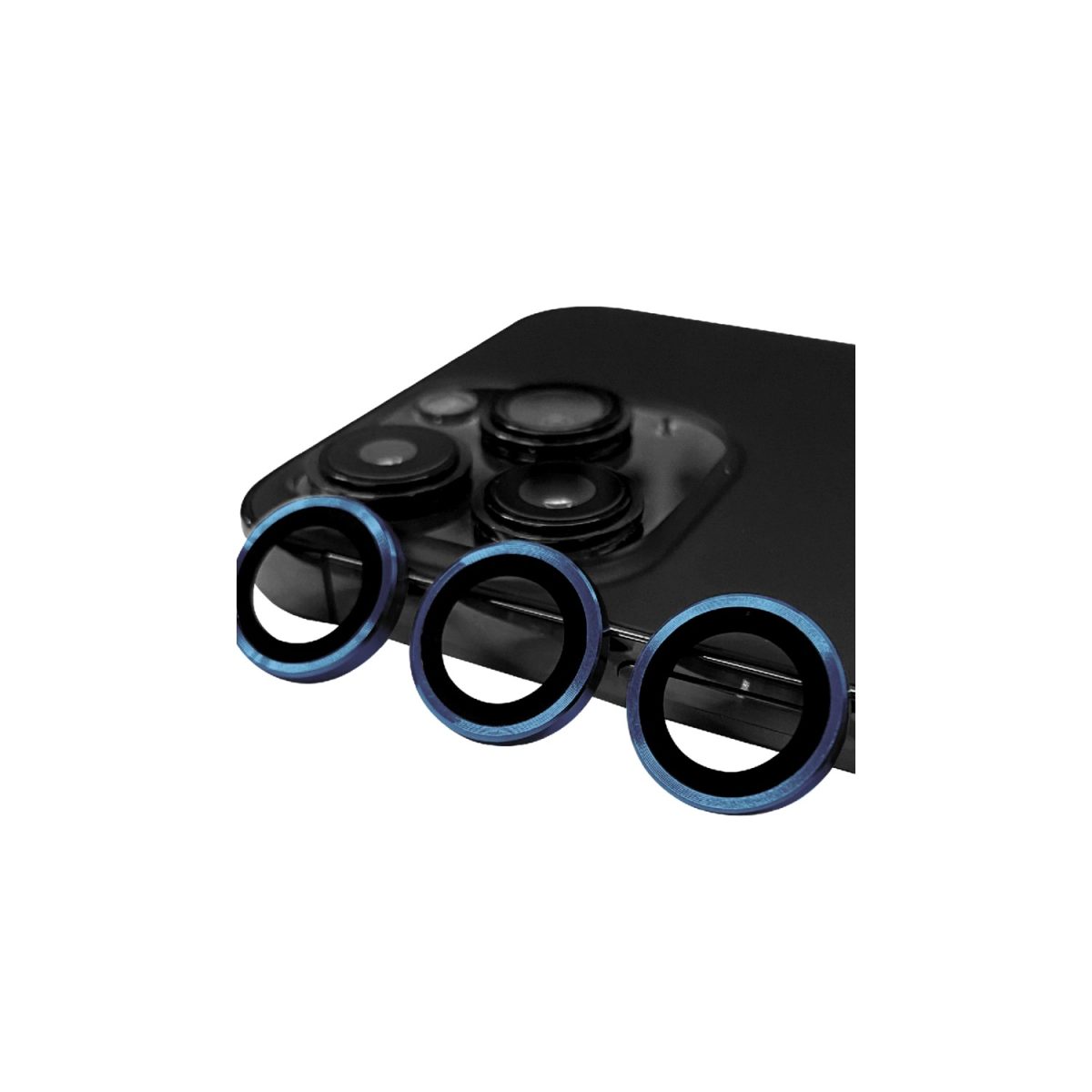 Apple iPhone 15 Pro Max Raze Metal Kamera Lens - Gümüş - Görsel 9
