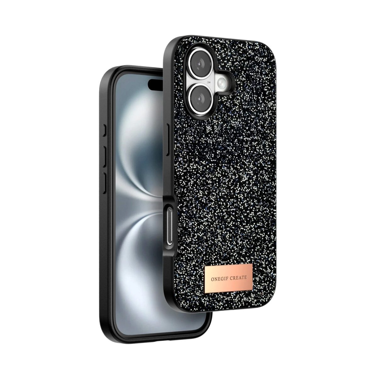 Apple iPhone 16 Plus Bright Simli Kapak - Gümüş - Görsel 5