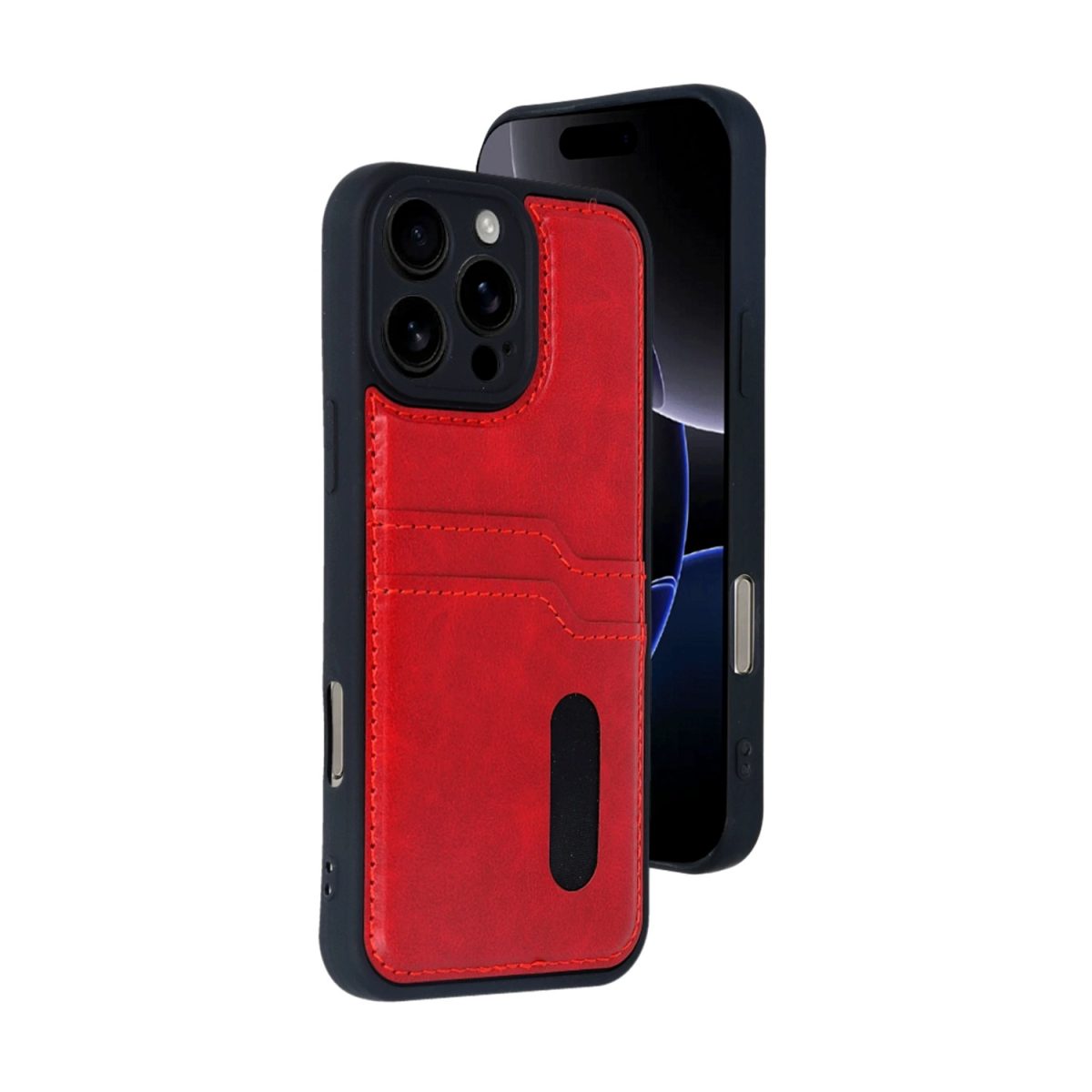 Apple iPhone 16 Pro Kılıf Sara Kartvizitli Deri Kılıf - Taba - Görsel 8