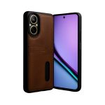 Realme 12 Lite Kılıf Sara Kartvizitli Deri Kılıf - Taba