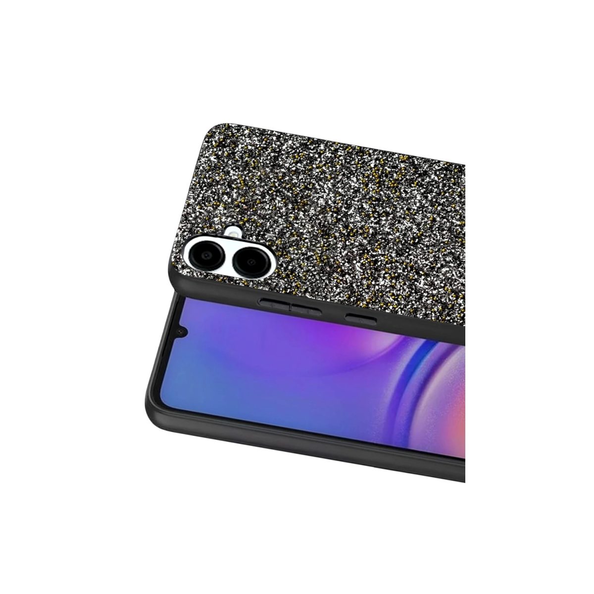 Samsung Galaxy A07 4G Bright Simli Kapak - Siyah - Görsel 11