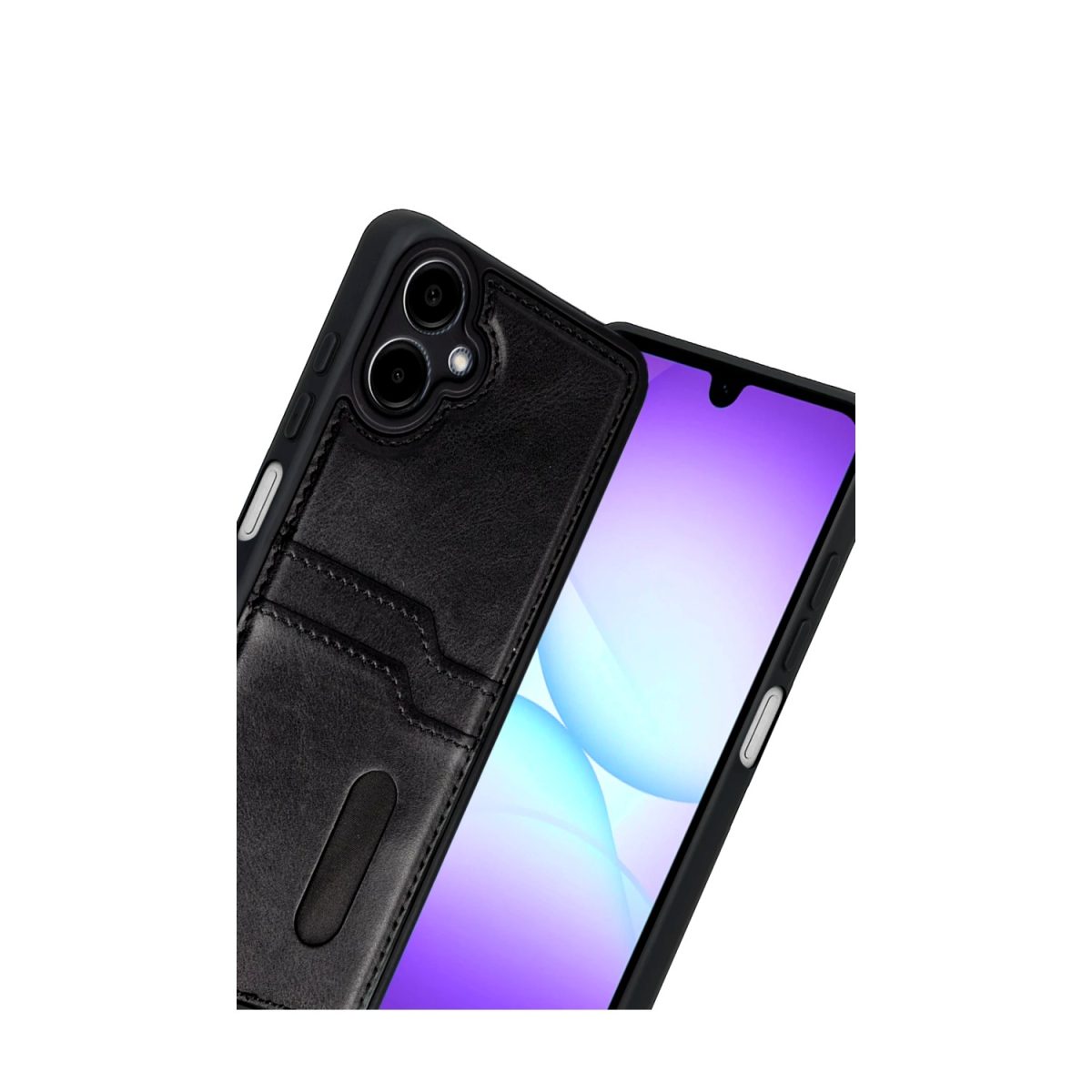 Samsung Galaxy A07 4G Sara Kartvizitli Deri Kılıf - Yeşil - Görsel 11