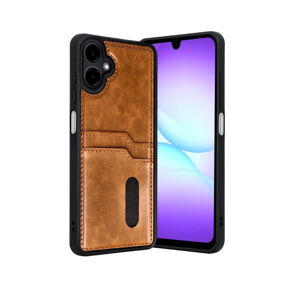 Samsung Galaxy A07 4G Sara Kartvizitli Deri Kılıf - Yeşil - Görsel 7