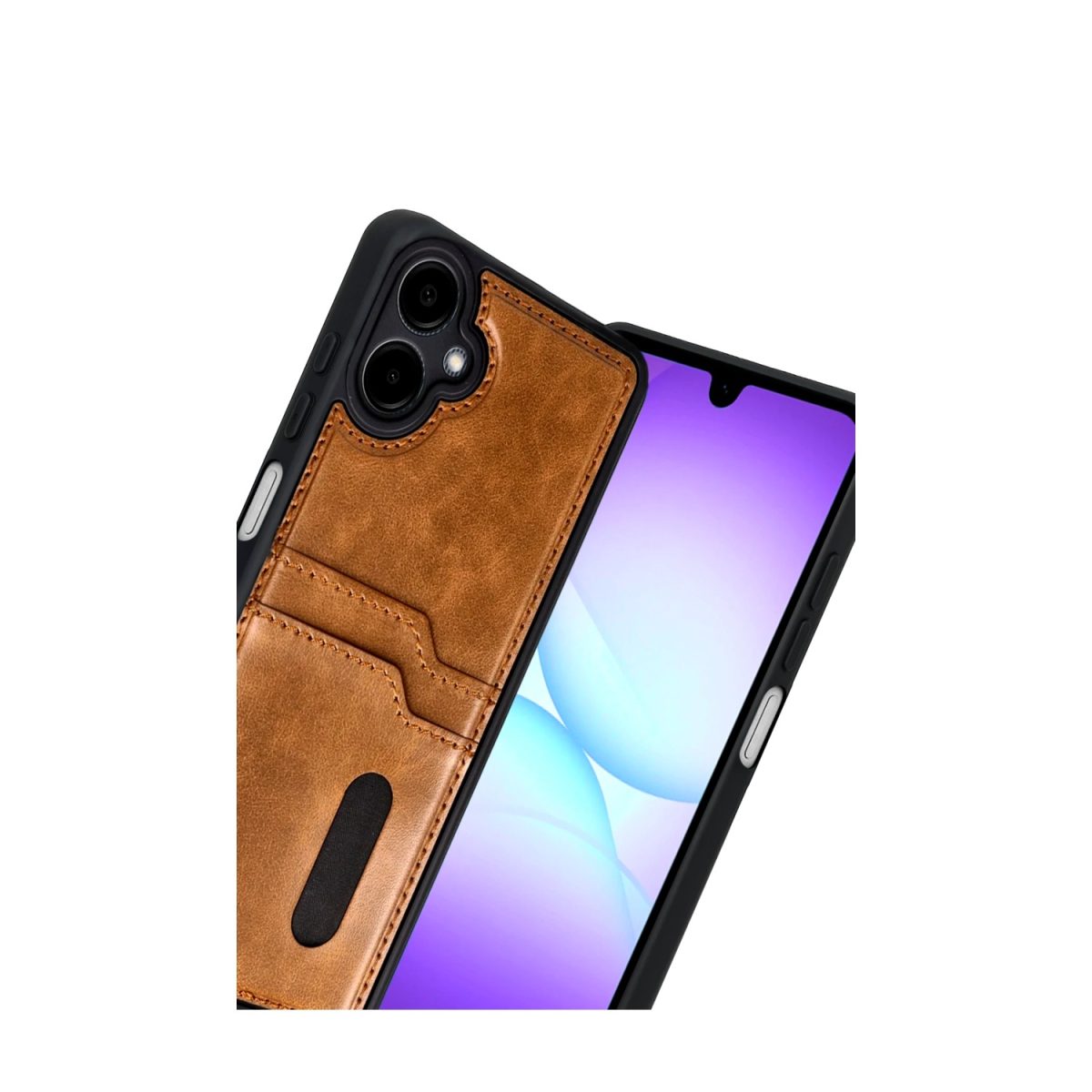 Samsung Galaxy A07 4G Sara Kartvizitli Deri Kılıf - Yeşil - Görsel 8