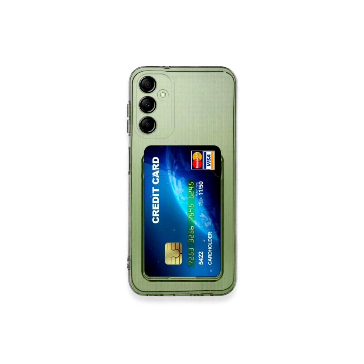 Samsung Galaxy M15 Kılıf Kart Şeffaf Silikon - Şeffaf - Görsel 3