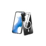Samsung Galaxy S23 Kılıf Magneticsafe Şeffaf Silikon - Şeffaf - Görsel 3