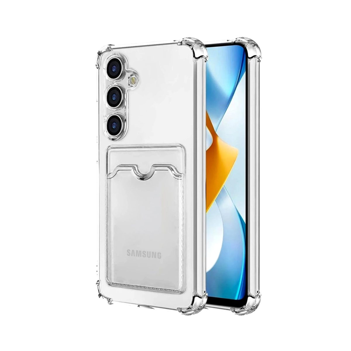 Samsung Galaxy S24 Kılıf Kart Şeffaf Silikon - Şeffaf - Görsel 2