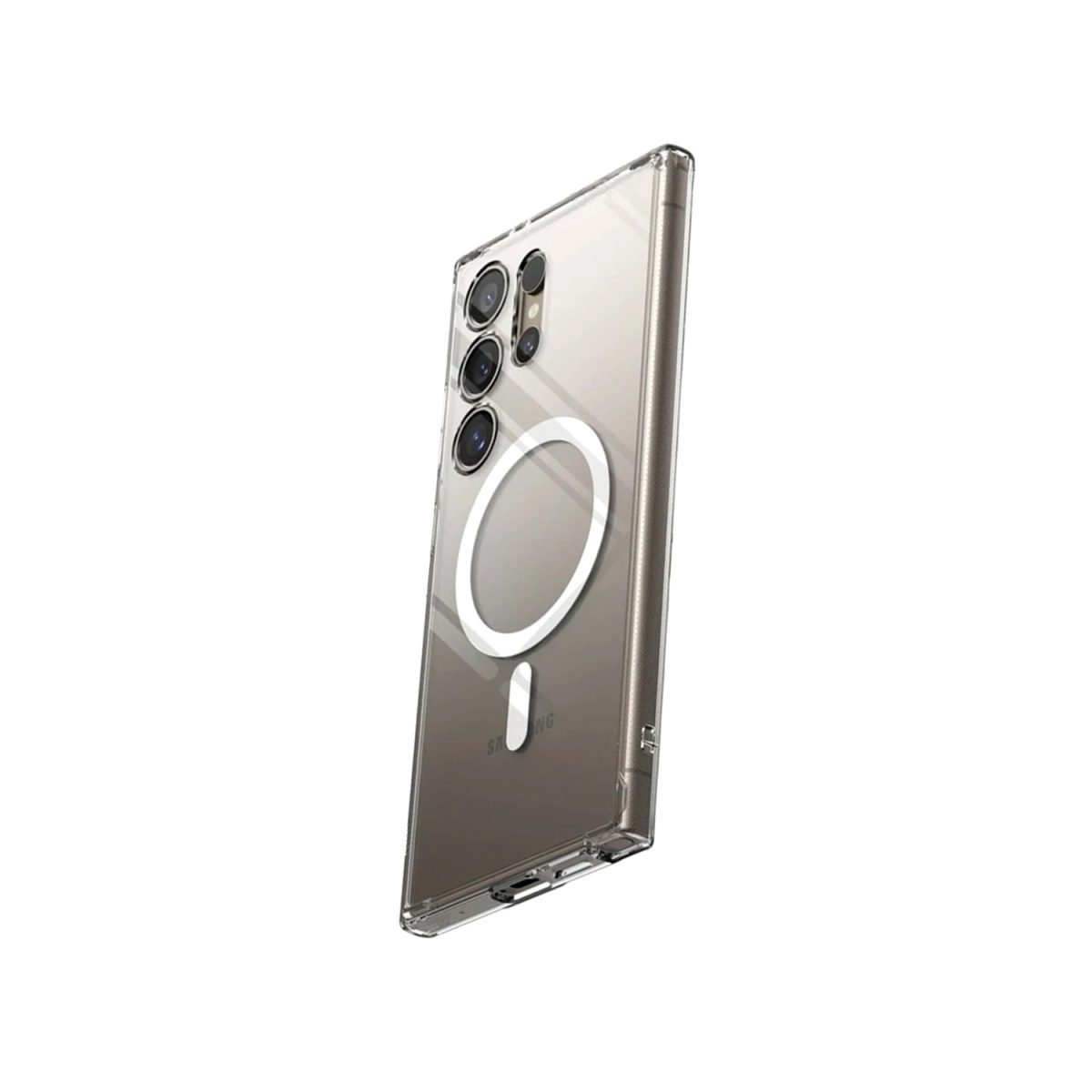 Samsung Galaxy S24 Ultra Kılıf Magneticsafe Şeffaf Silikon - Şeffaf - Görsel 2