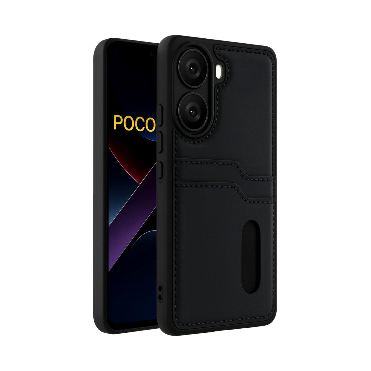 Xiaomi Poco X7 Pro Kılıf Sara Kartvizitli Deri Kılıf - Taba - Görsel 3
