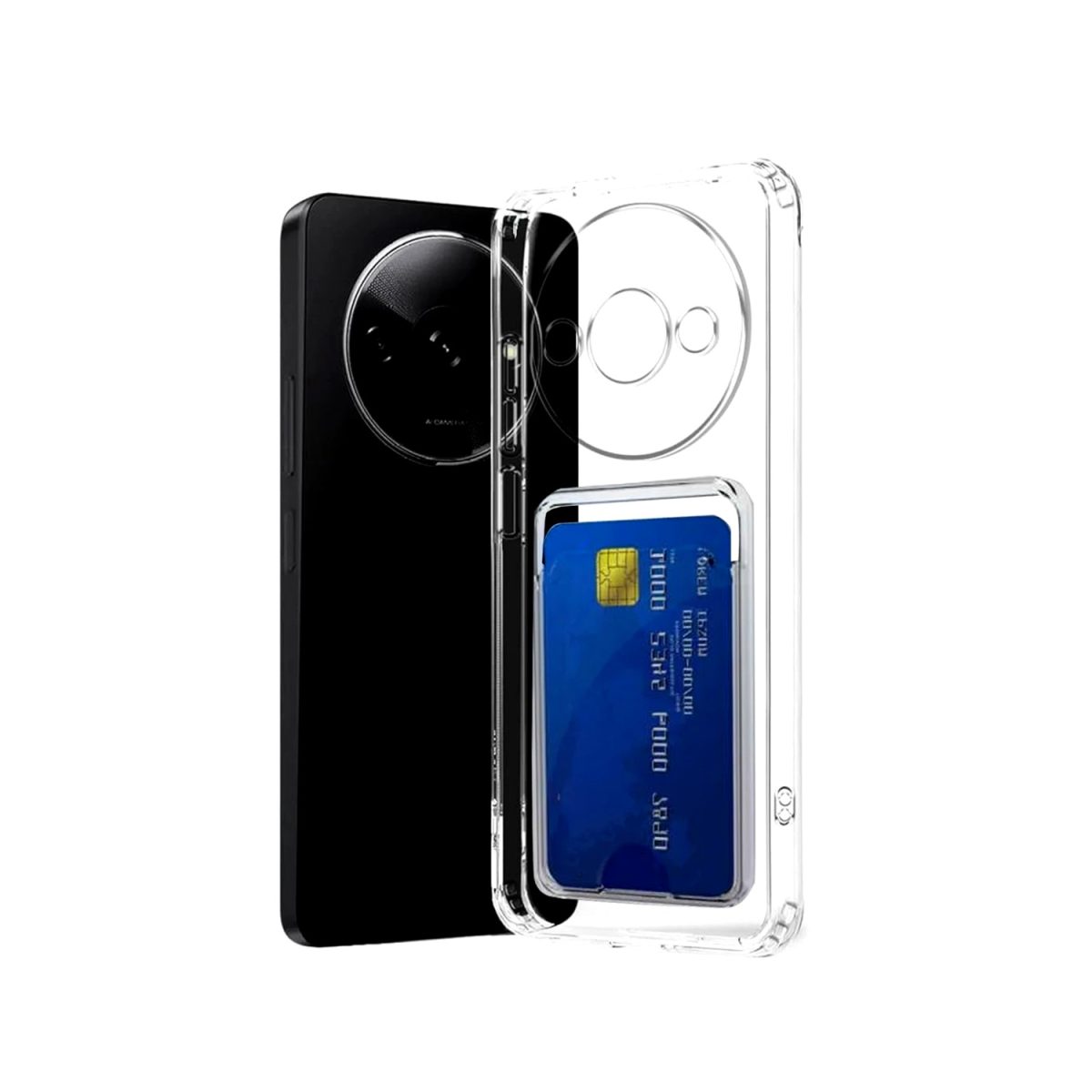 Xiaomi Redmi A3 4G Kılıf Kart Şeffaf Silikon - Şeffaf - Görsel 2