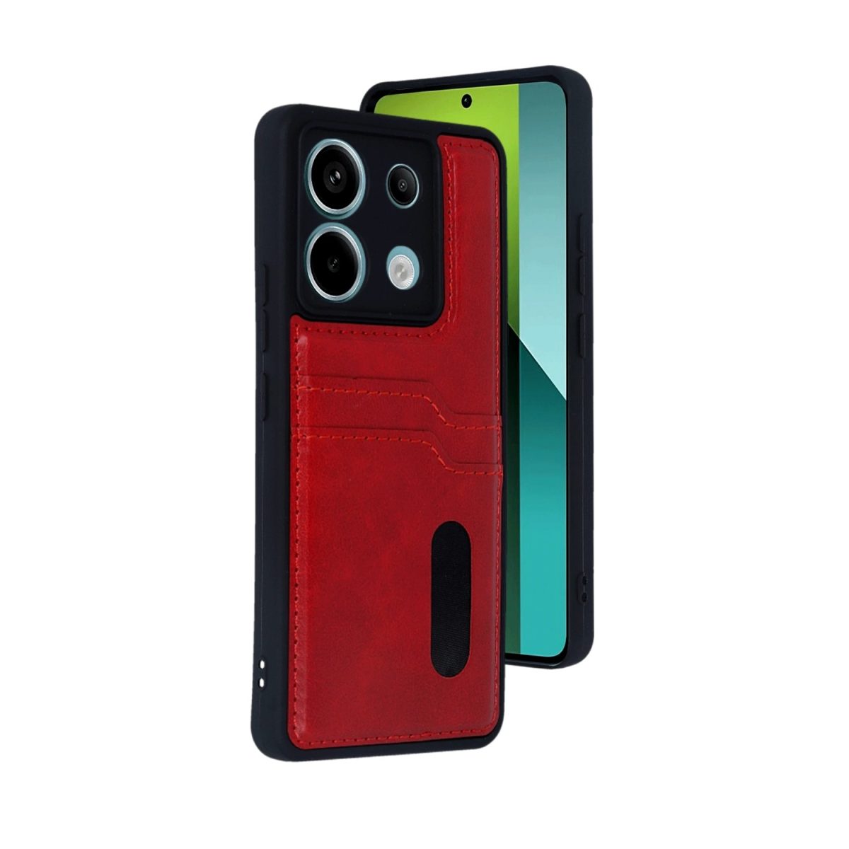 Xiaomi Redmi Note 13 Pro 5G Kılıf Sara Kartvizitli Deri Kılıf - Taba - Görsel 7
